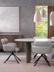 Bentley Designs Light Grey Hudson  360° Return Swivel Chair - Image 2 of 5