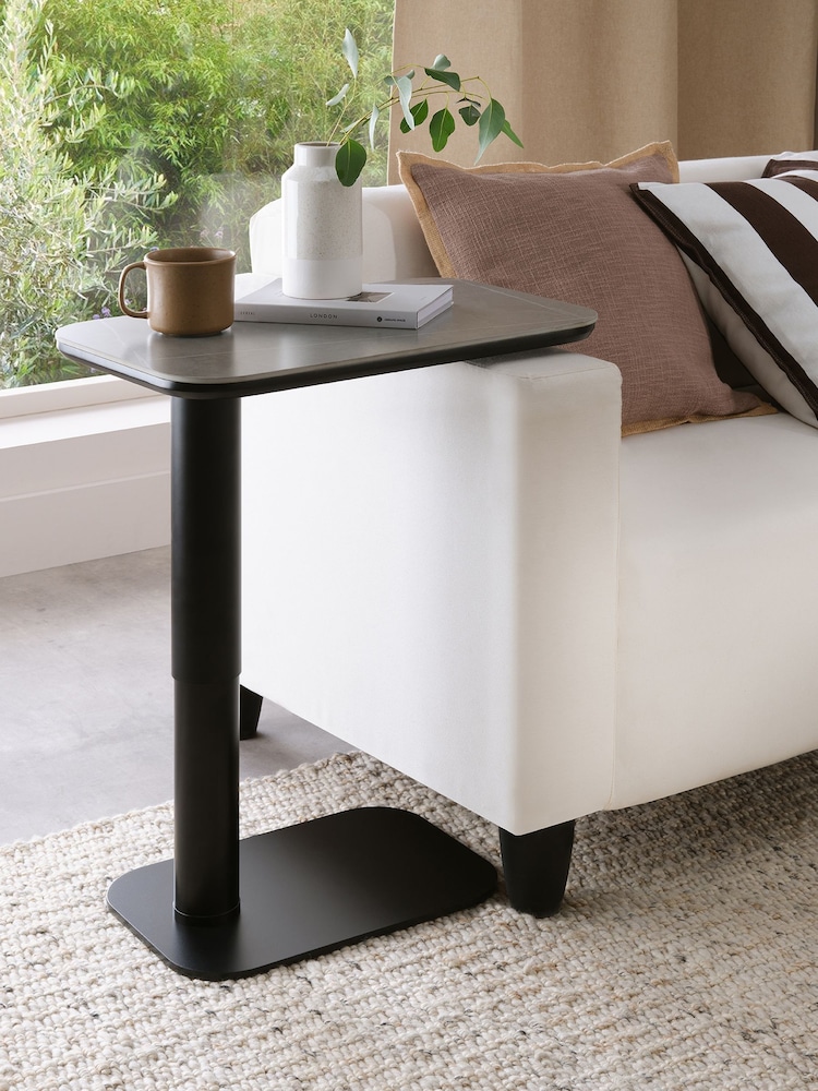 Bentley Designs Grey Riley Ceramic Sofa Table - Image 1 of 4