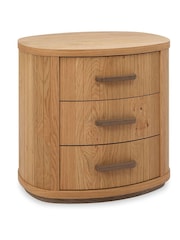 Bentley Designs Knotty Oak Vega 3 Drawer Nightstand - Image 2 of 4