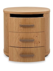 Bentley Designs Knotty Oak Vega 3 Drawer Nightstand - Image 4 of 4