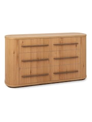 Bentley Designs Knotty Oak Vega 6 Drawer Chest - Image 3 of 5