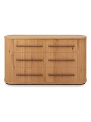Bentley Designs Knotty Oak Vega 6 Drawer Chest - Image 4 of 5