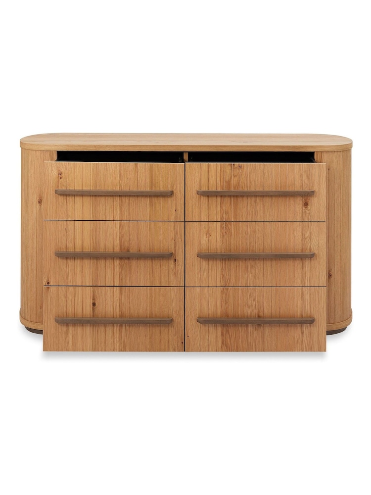 Bentley Designs Knotty Oak Vega 6 Drawer Chest - Image 5 of 5