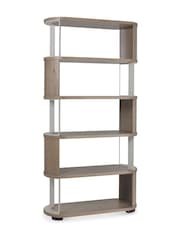 Bentley Designs Grey Oiled Oak Duo Open Display Unit - Image 3 of 4