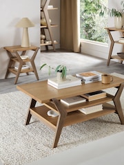 Bentley Designs Oak Light Weathered Kristen Lamp Table - Image 2 of 4