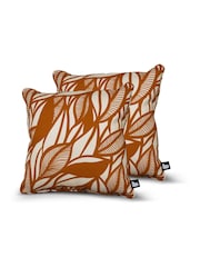 Extreme Lounging 2 Pack Rust Orange Outdoor B Poplar Leaf Cushions - Image 1 of 3