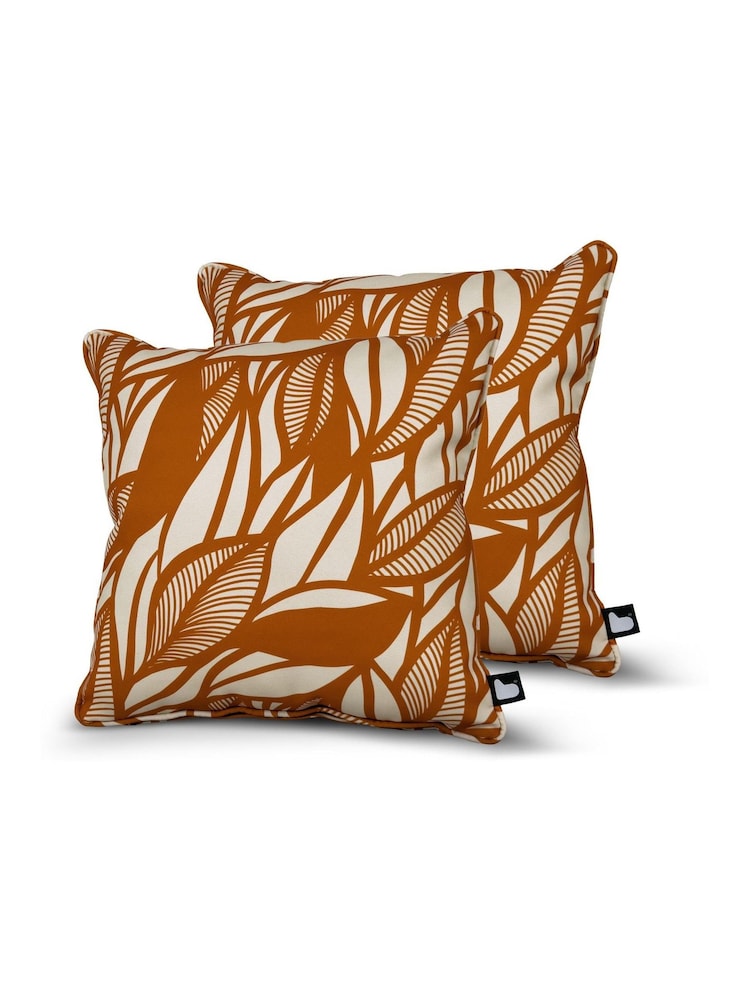 Extreme Lounging 2 Pack Rust Orange Outdoor B Poplar Leaf Cushions - Image 1 of 3 Extreme Lounging 2 Pack Rust Orange Outdoor B Poplar Leaf Cushions - Image 1 of 3