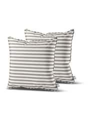 Extreme Lounging 2 Pack Silver Grey Outdoor Pencil Stripe B Cushions - Image 1 of 2