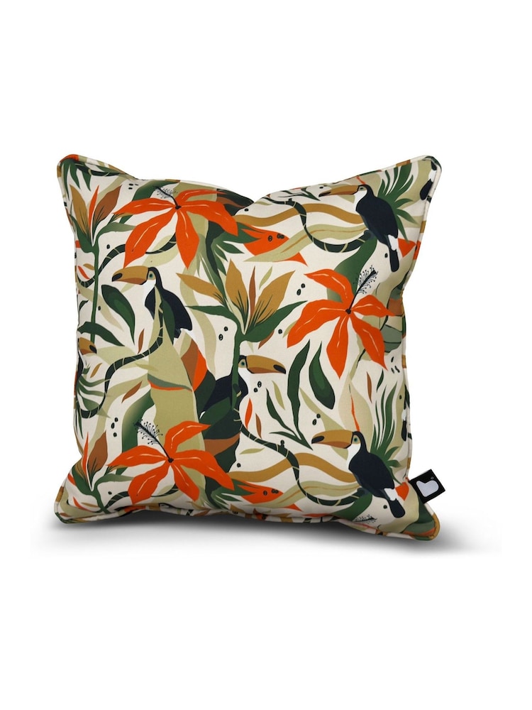 Extreme Lounging 2 Pack Pecan White Outdoor Toucan B Cushions - Image 2 of 3