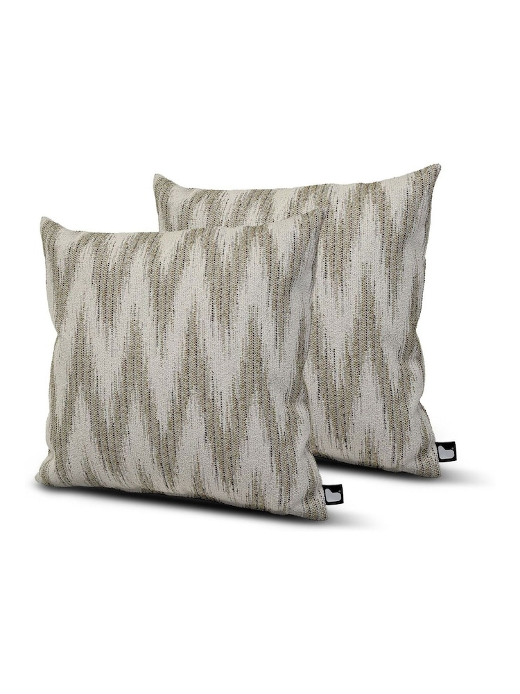 Extreme Lounging 2 Pack Green Outdoor Aquaclean Macrame B Cushions - Image 1 of 2