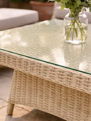 Bramblecrest Sandstone Woodchester 3 Seat Sofa with 2 Sofa Chairs Rectangle Adjustable Table and Bench - Image 4 of 5