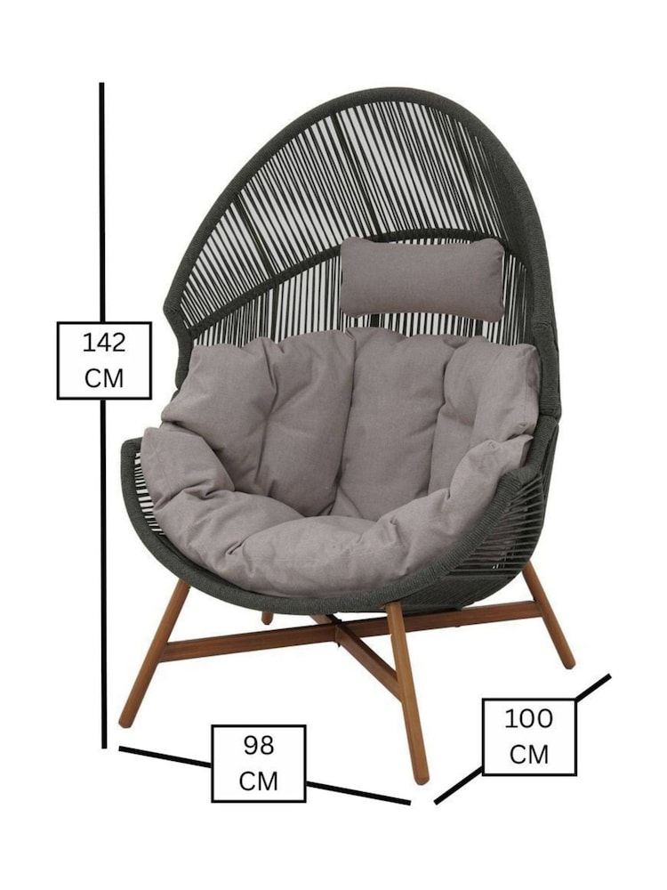Bramblecrest Fern Green Helsinki Cocoon Chair - Image 4 of 4 Bramblecrest Fern Green Helsinki Cocoon Chair - Image 4 of 4