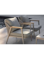 Bramblecrest Mocha Antibes 2 Seat Sofa with Rectangle Coffee Table and 2 Armchairs - Image 4 of 5