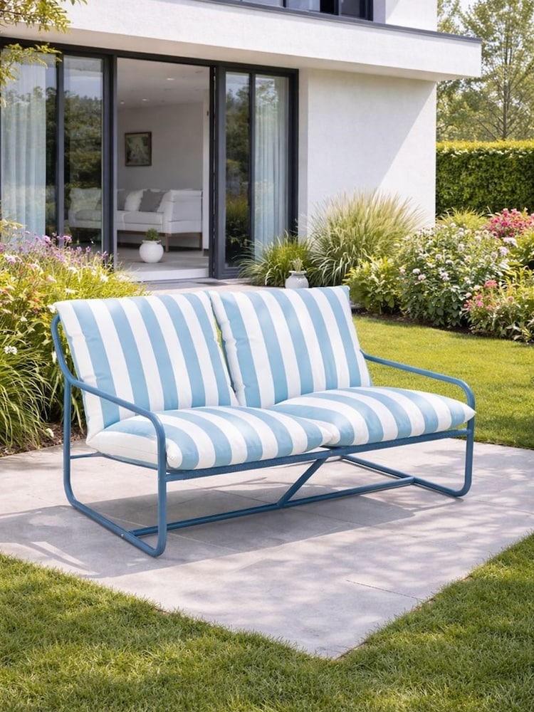 Kettler Nordic Blue Cloud Garden 2 Seater Relaxed Chair - Image 1 of 3 Kettler Nordic Blue Cloud Garden 2 Seater Relaxed Chair - Image 1 of 3