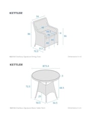 Kettler Natural Charlbury Garden Bistro Dining Set - Image 5 of 6