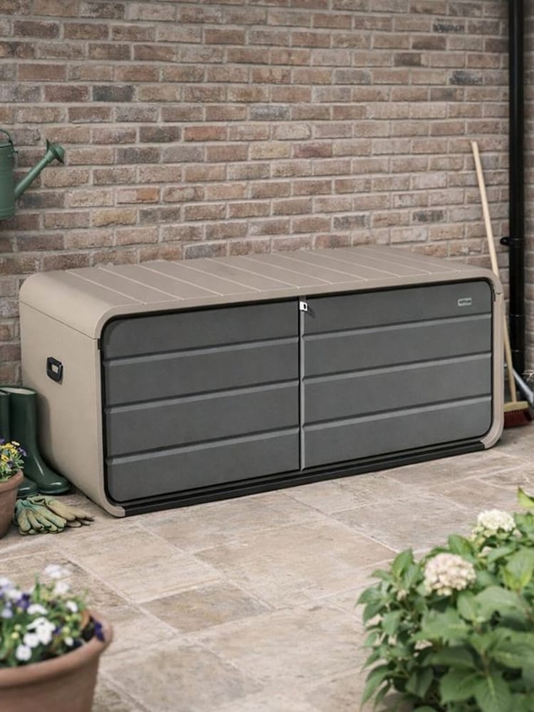 Kettler Grey Vault Garden Storage Box 790L - Image 1 of 4 Kettler Grey Vault Garden Storage Box 790L - Image 1 of 4