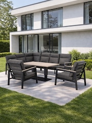 Kettler Anthracite Grey Tudor Garden Corner Set Rectangular High/Low Table - Image 1 of 7