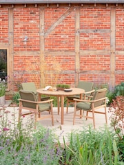 Kettler Meadow Green 4 Seater Garden Dining Set with 120cm Round Table - Image 1 of 7