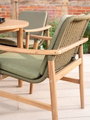 Kettler Meadow Green 4 Seater Garden Dining Set with 120cm Round Table - Image 2 of 7