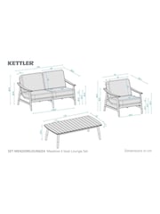 Kettler Meadow Green 4 Seater Garden Lounge Sofa Set - Image 6 of 7