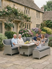 Kettler Grey Foxley Garden Corner Set Rectangular High/Low Table - Image 7 of 9