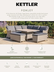 Kettler Grey Foxley Garden Corner Set Rectangular High/Low Table - Image 9 of 9