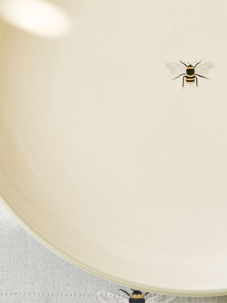 Sophie Allport Natural Bees Stoneware Dinner Plate - Image 2 of 3