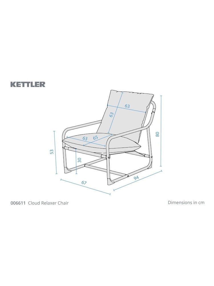 Kettler Burnt Orange Cloud Garden Single Relaxed Chair - Image 3 of 3 Kettler Burnt Orange Cloud Garden Single Relaxed Chair - Image 3 of 3
