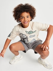 Brand Threads Natural Mandalorian T-Shirt and Shorts Set - Image 5 of 6