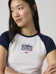 Levi's White Gr-Riley-Raglan T-Shirt - Image 3 of 5