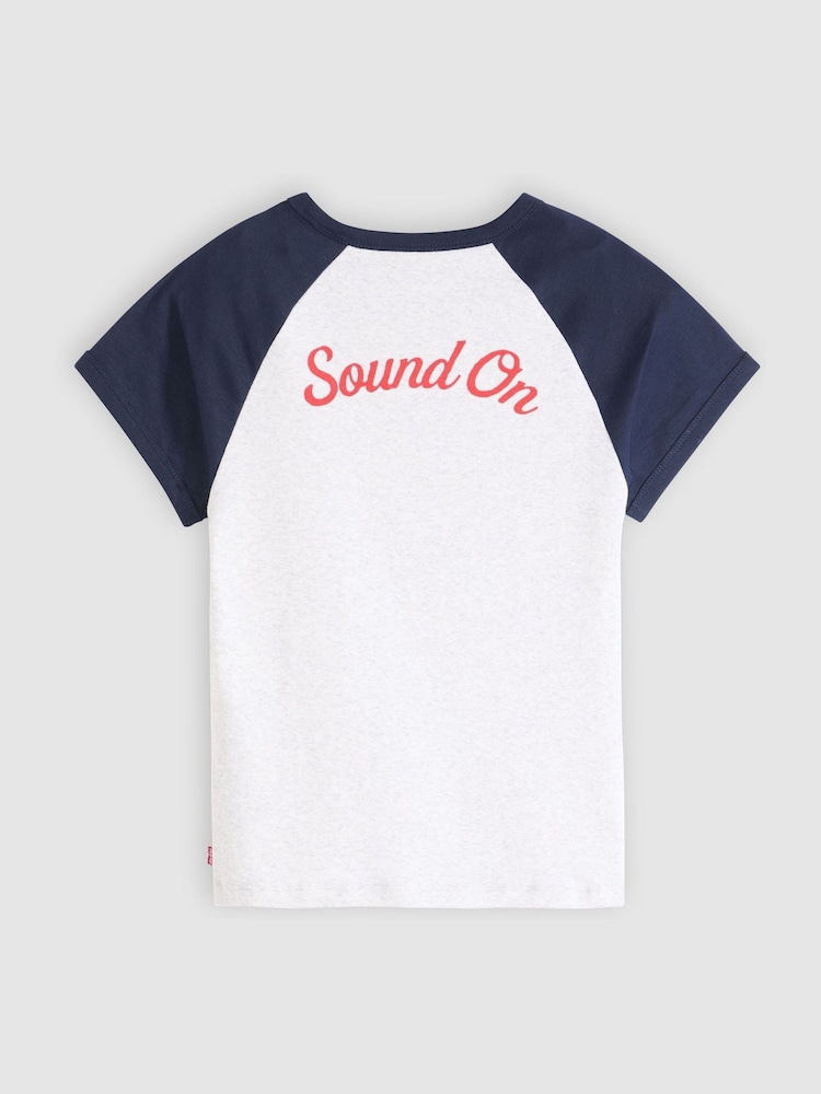 Levi's White Gr-Riley-Raglan T-Shirt - Image 5 of 5