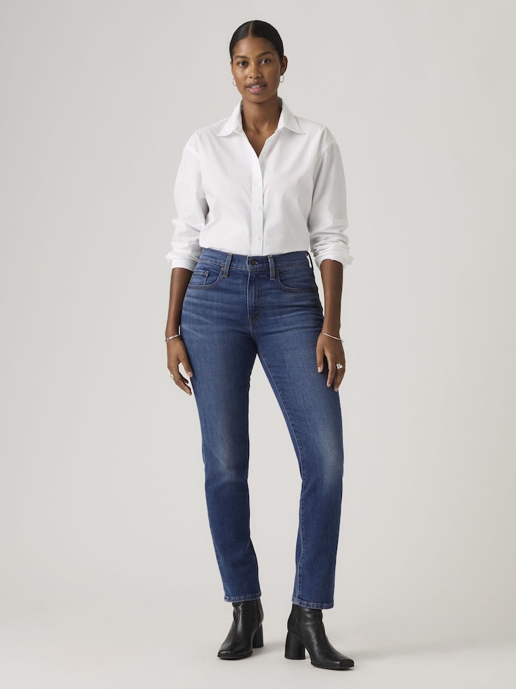 Levi's® Blue High Rise Straight Jeans - Image 1 of 7