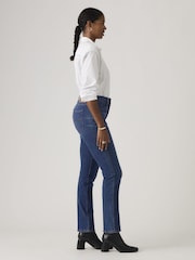 Levi's® Blue High Rise Straight Jeans - Image 4 of 7