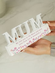 Personalised Floral Wooden Mum Ornament by PMC - Image 2 of 3