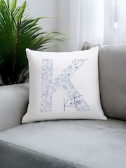 Personalised Floral Initial Cushion by PMC - Image 3 of 4