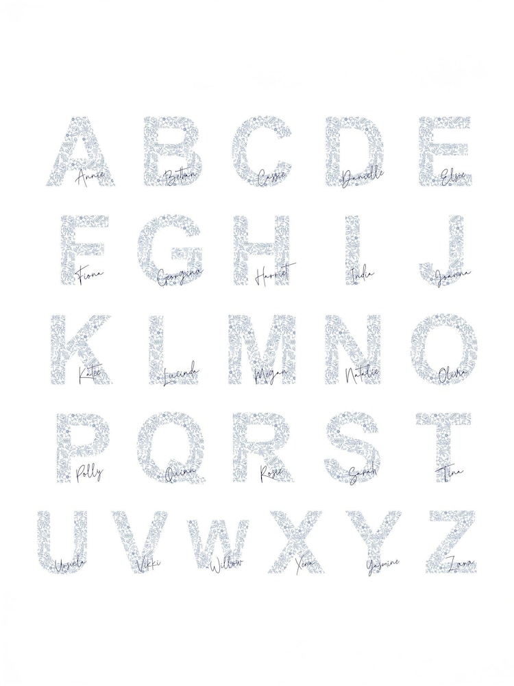 Personalised Floral Initial Cushion by PMC - Image 4 of 4