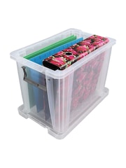 Whitefurze Set of 2 Clear 18.5L Storage Boxes - Image 3 of 6