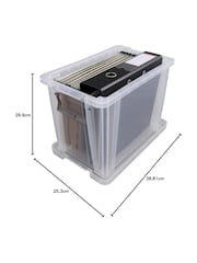 Whitefurze Set of 2 Clear 18.5L Storage Boxes - Image 4 of 6