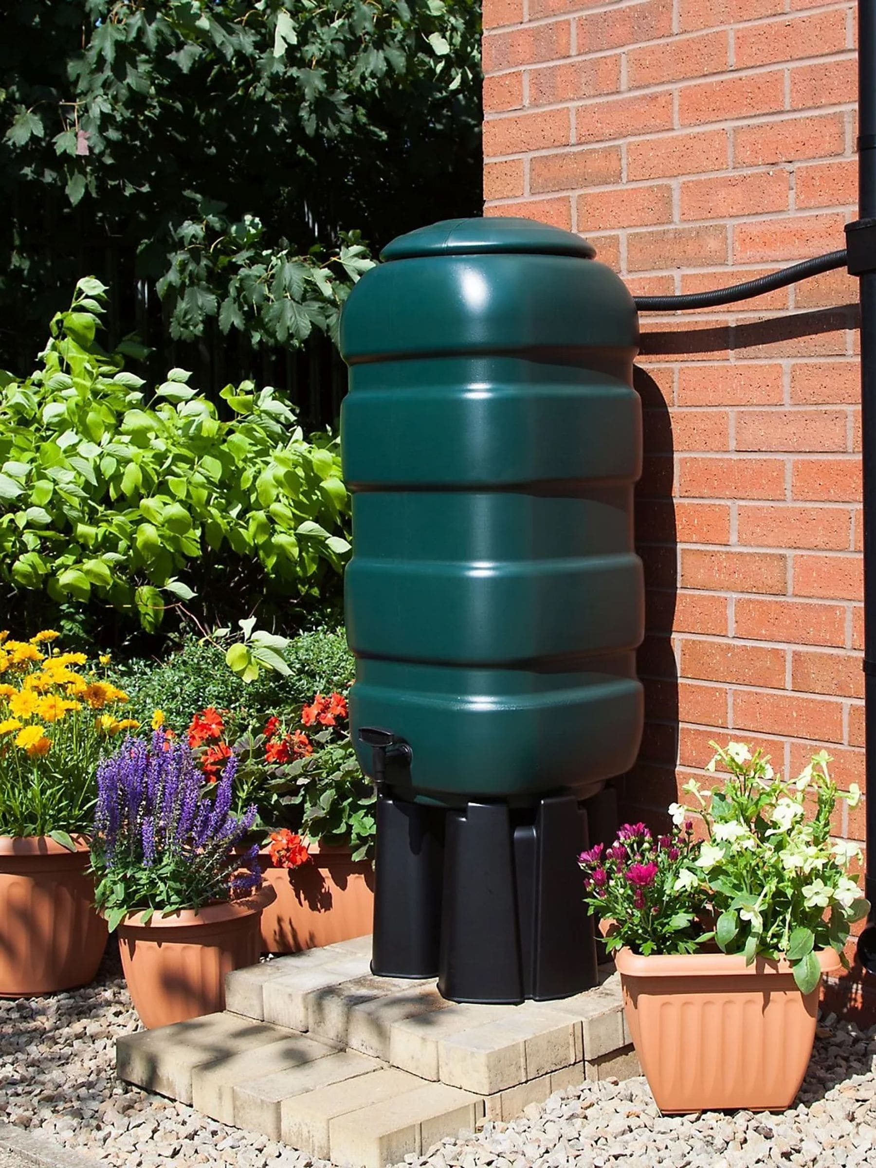 Whitefurze 100L Water Butt Kit with Stand - Green - Image 3