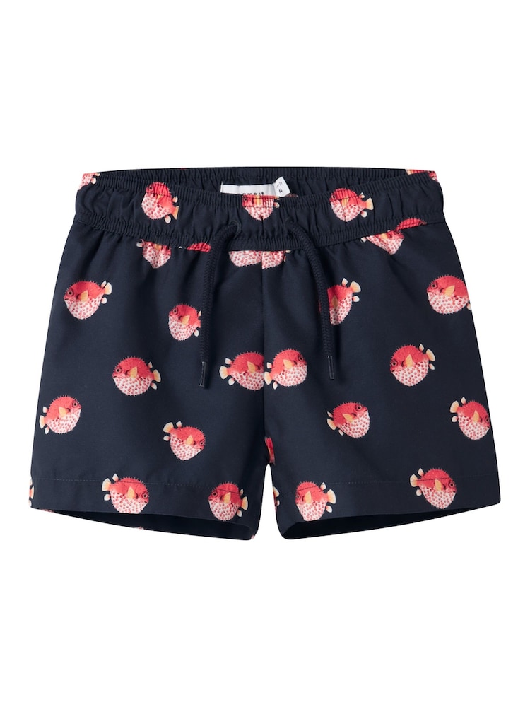 Name It Blue Puffer Fish Swim Shorts - Image 1 of 3 Name It Blue Puffer Fish Swim Shorts - Image 1 of 3