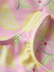 Name It Pink Lemon Print Swimsuit - Image 3 of 4