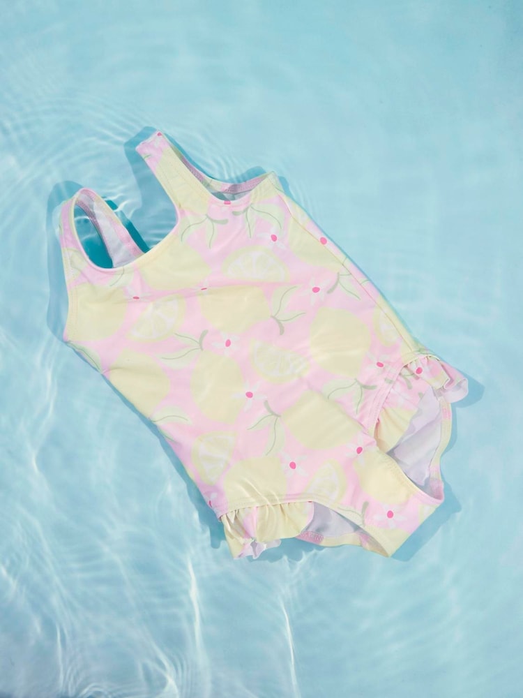 Name It Pink Lemon Print Swimsuit - Image 4 of 4 Name It Pink Lemon Print Swimsuit - Image 4 of 4