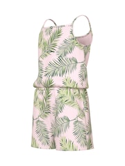 Name It Palm Print Pink Sleeveless Short Playsuit - Image 3 of 3