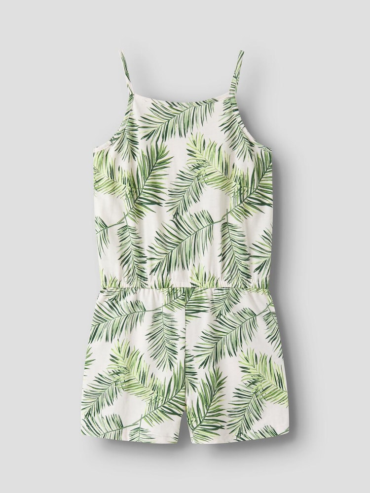 Name It Palm Print Pink Sleeveless Short Playsuit - Image 4 of 4