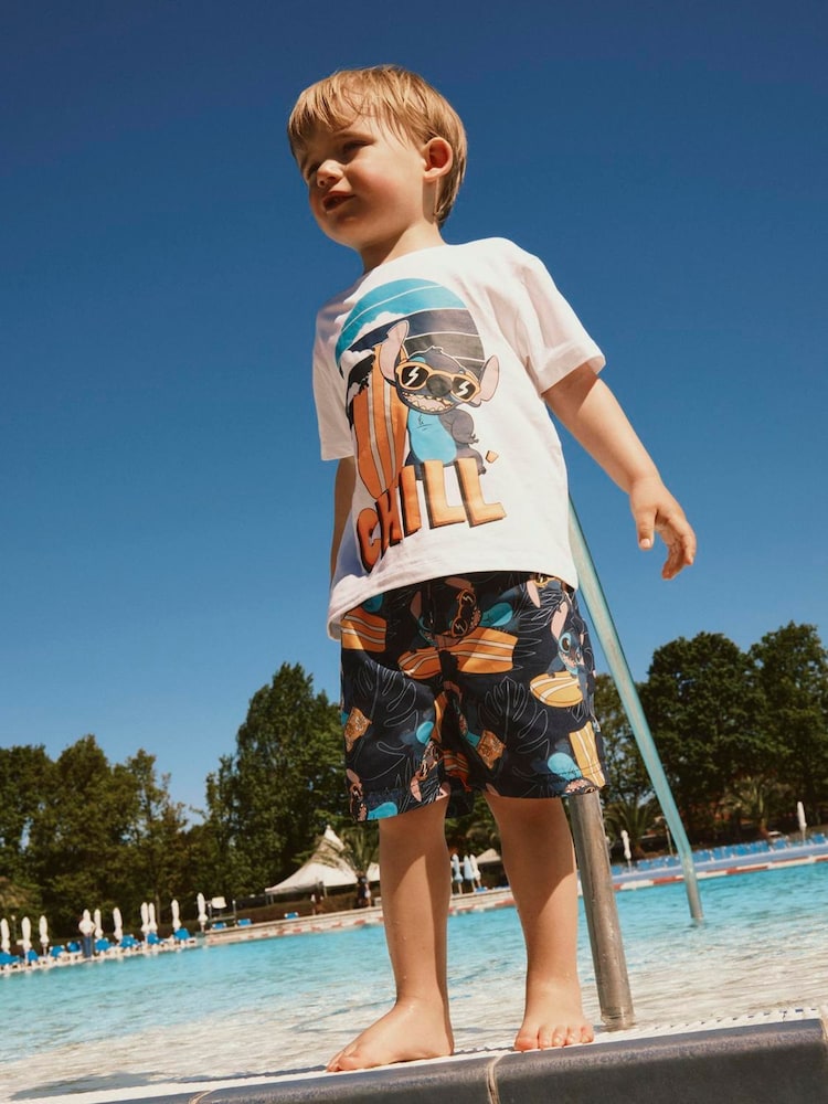 Name It Blue Stitch Swim Shorts - Image 1 of 3 Name It Blue Stitch Swim Shorts - Image 1 of 3