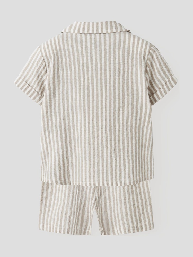 Name It Grey Stripe Top and Shorts Set - Image 2 of 4 Name It Grey Stripe Top and Shorts Set - Image 2 of 4