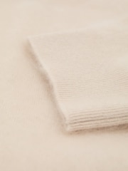 Reiss Grey Julia 100% Brushed Cashmere Short-Sleeve Top - Image 6 of 6