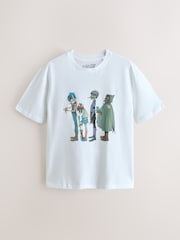 White Gorillaz Relaxed Fit Band Graphic Print T-Shirt - Image 5 of 8