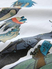 White Gorillaz Relaxed Fit Band Graphic Print T-Shirt - Image 8 of 8