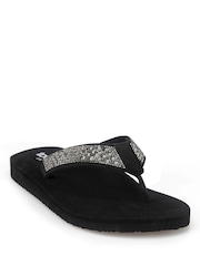 Totes Black Ladies Beaded Flip Flops - Image 3 of 5